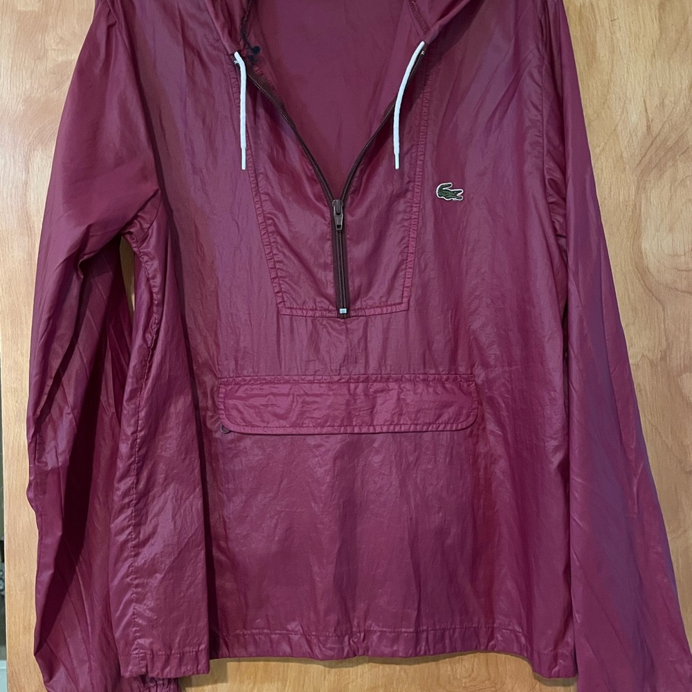 Lacoste Burgundy Windbreaker Jacket